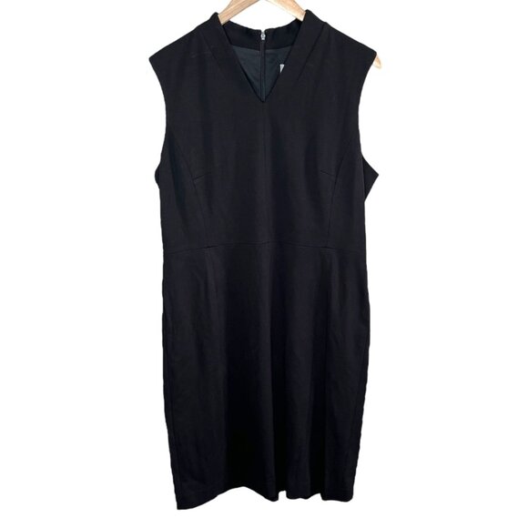 Kasper Womens V-Neck Sleeveless Sheath Dress Size 12 Business Professional - Picture 1 of 12
